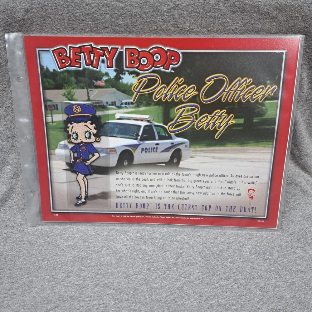 Betty Boop Patch Police Office Betty Clothing Bag Patch Collectible‎ Vintage New